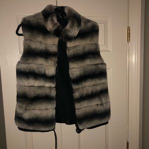 Adrienne Landau Reversible Rex Rabbit Vest